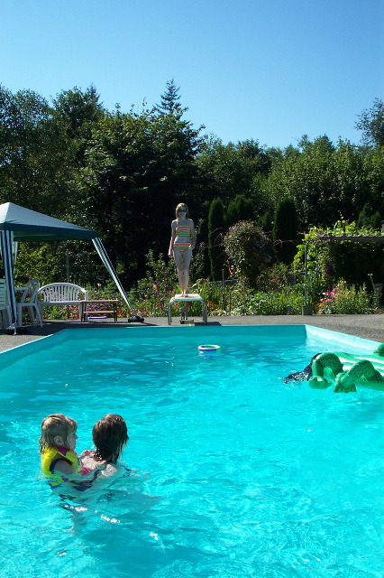 Heather diving