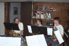 Liz's horn party players