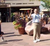 Dad poses at the Henry Dorley Zoo
