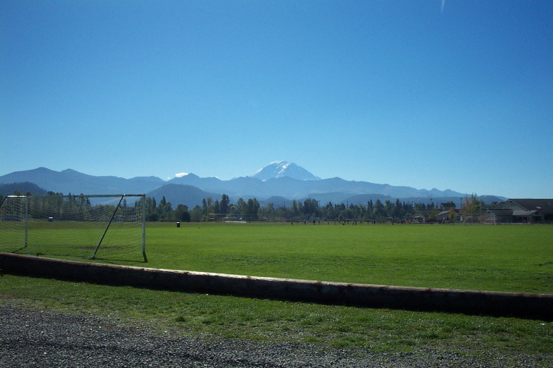 On the road to work - Mt. Rainier