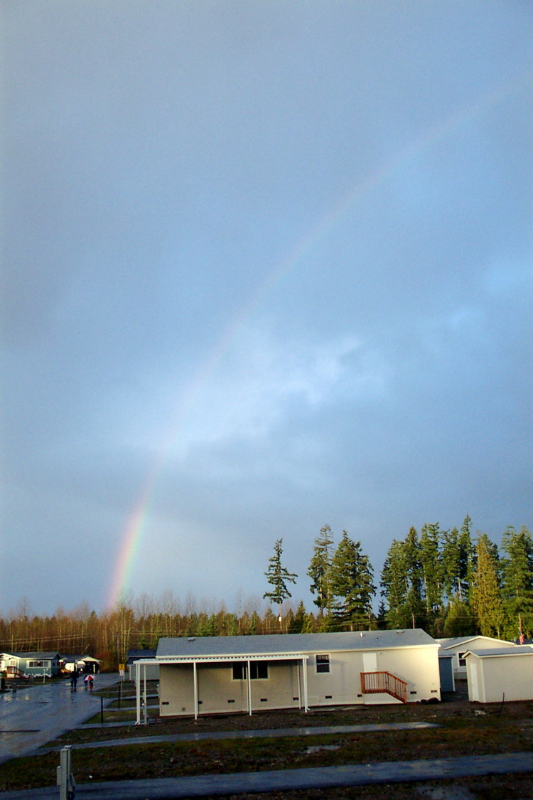 Rainbow and School Kids