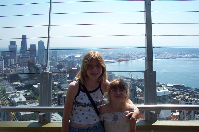 Heather and Holly up top