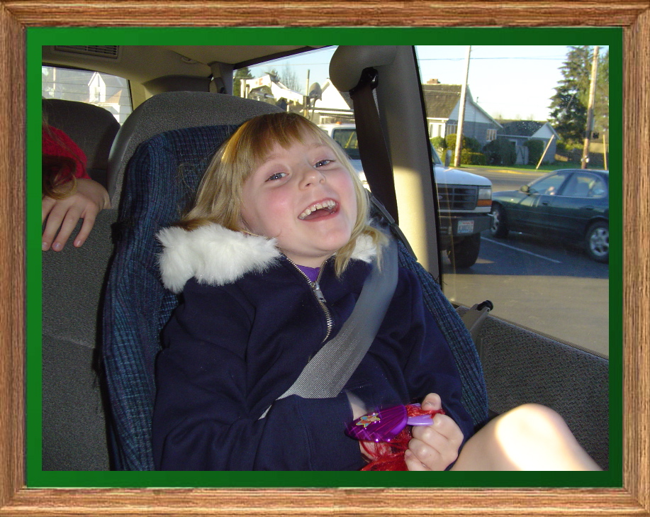 Hannah caught by Dad's new camera
