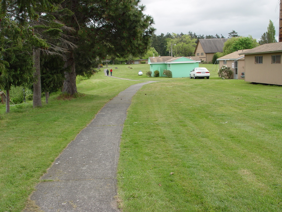 Looking east