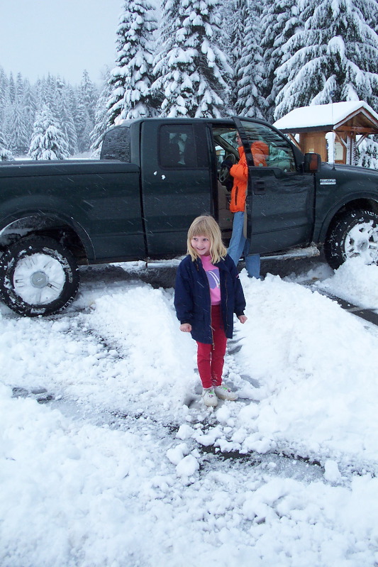 Hannah, Ben, and Ben's new truck