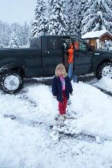 Hannah, Ben, and Ben's new truck
